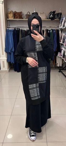 PARAŞÜT KUMAŞ DTY. KARE DESEN TUNİK/BEHREM