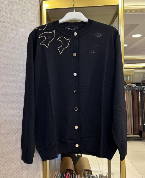 OMZU VE SIRTI KUŞ İŞLEMELİ MERSERİZE HIRKA/ GHISA