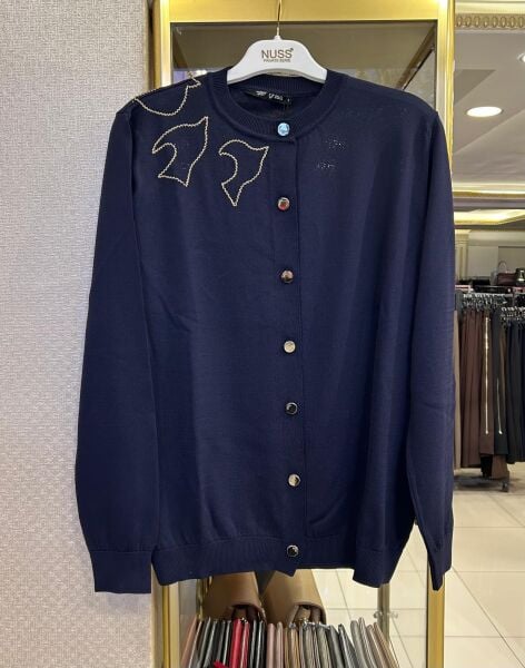 OMZU VE SIRTI KUŞ İŞLEMELİ MERSERİZE HIRKA/ GHISA