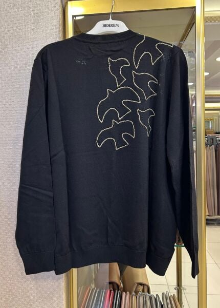 OMZU VE SIRTI KUŞ İŞLEMELİ MERSERİZE HIRKA/ GHISA