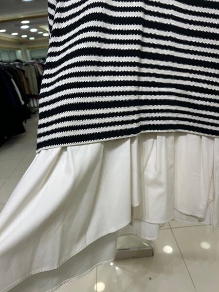 ÜZERİ ÇİZGİLİ ÖRME KUMAŞ GÖMLEK DTY. TUNİK /SEÇİL