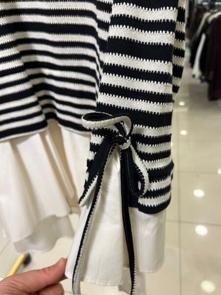 ÜZERİ ÇİZGİLİ ÖRME KUMAŞ GÖMLEK DTY. TUNİK /SEÇİL