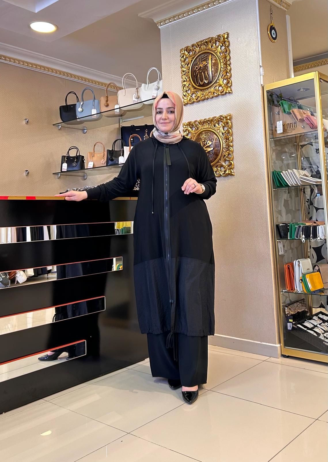 Büyük Beden Tesettür Sandy Kap/ Behrem