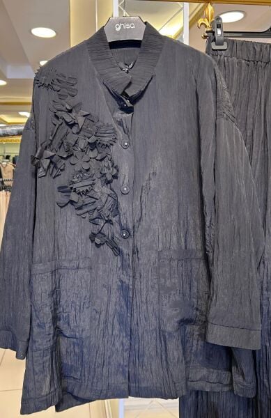 ÇİÇEK İŞLEMELİ ÇITÇIT KAPAMALI TAKIM/ GHISA