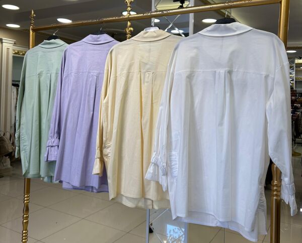 TAŞLI ŞERİTLİ BÜZGÜ DTY. GÖMLEK /TIĞTRİKO