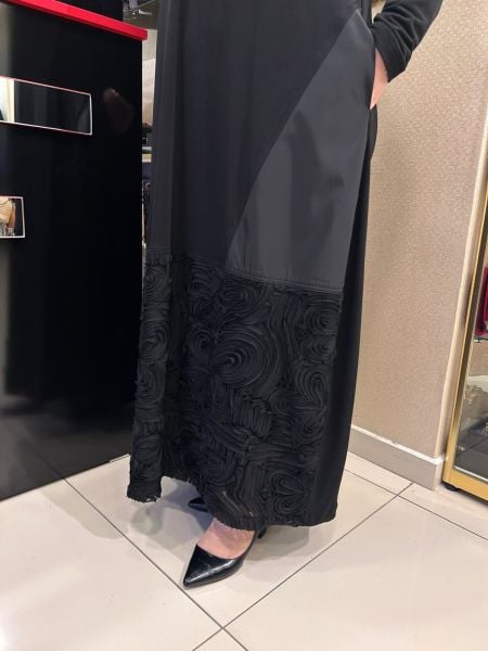 ﻿ETEK UCU İŞLEMELİ KRİSTAL PENYE ELBİSE/NURCAN ÇETİN