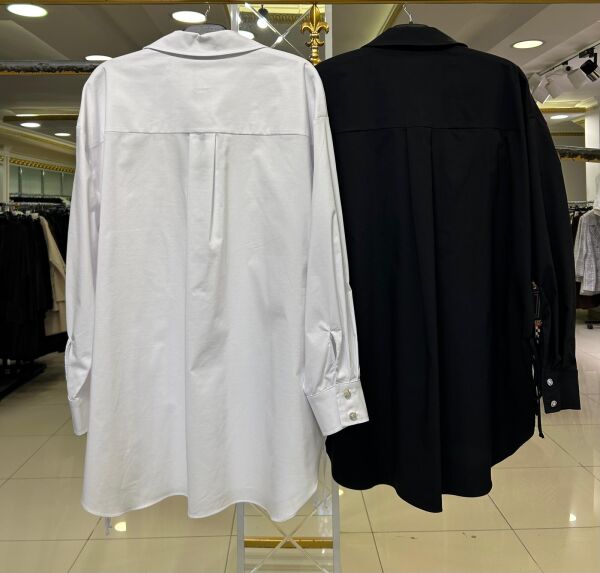 BONCUK İŞLEMELİ YANLARI BAĞLAMALI GÖMLEK /GHISA