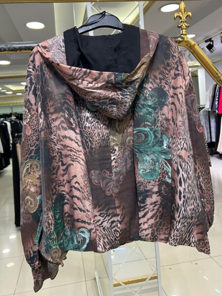 KAPÜŞON VE FERMUAR DTY. DESENLİ CEKET /GHISA