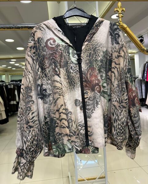 KAPÜŞON VE FERMUAR DTY. DESENLİ CEKET /GHISA