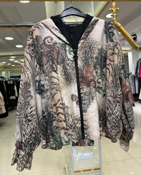 KAPÜŞON VE FERMUAR DTY. DESENLİ CEKET /GHISA