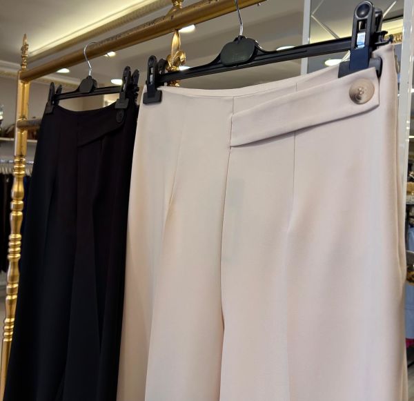 KORSAJ VE APOLET DTY. GENİŞ PAÇA PANTOLON/SENTEZ