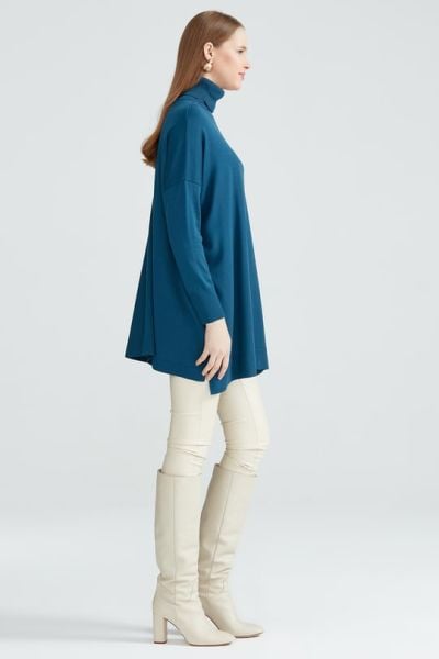 Balıkçı Yaka Oversize Basic Triko Tunik CLASSICBLUE