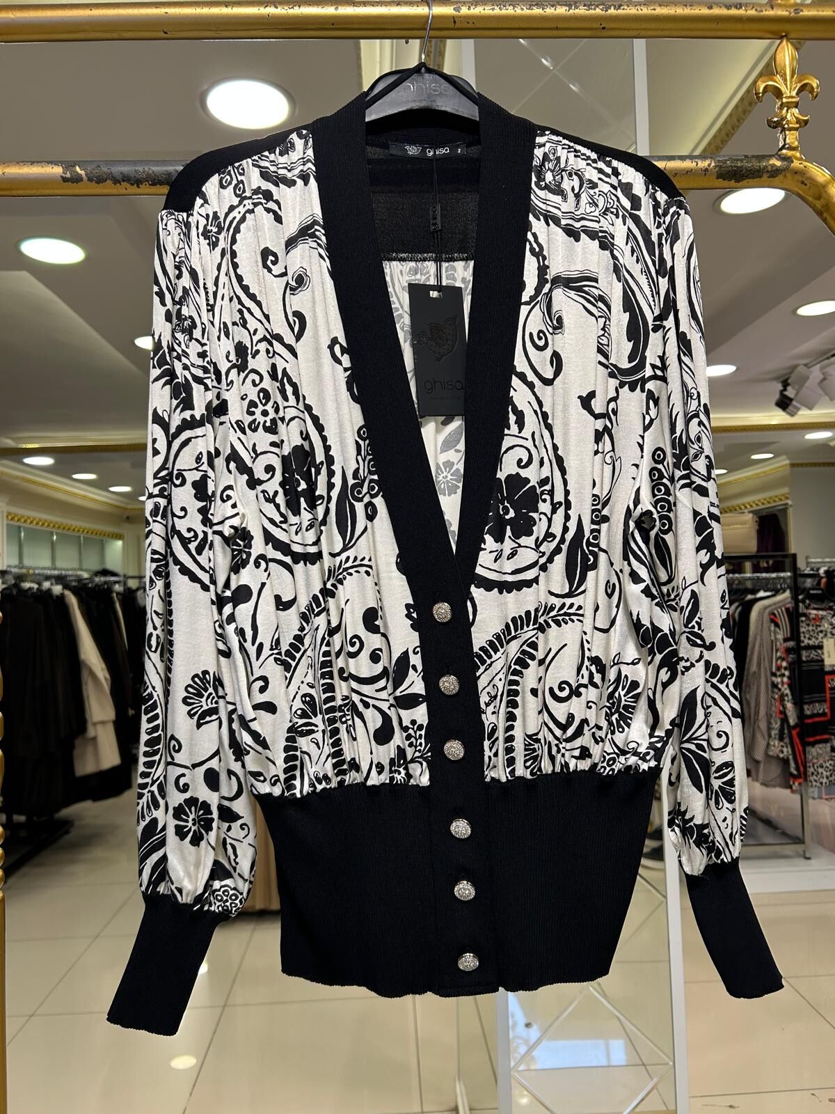 DÜĞME DTY. DESENLİ SATEN HIRKA /GHISA