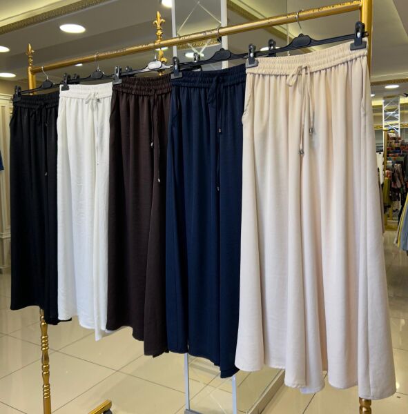 SATEN KREP GENİŞ PAÇA PANTOLON /SENTEZ 5665