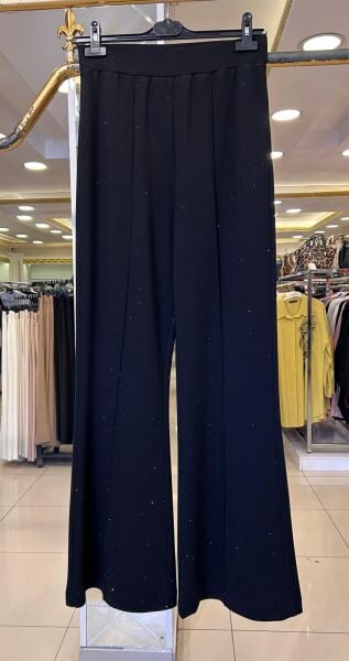 ﻿TAMAMI TAŞ İŞLEMELİ İSPANYOL PAÇA PANTOLON/ SENTEZ