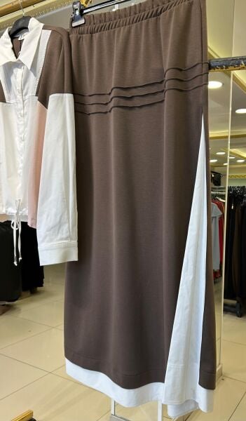 KONTRAST PARÇALI GÖMLEK ETEK TAKIM/ TIĞTRİKO