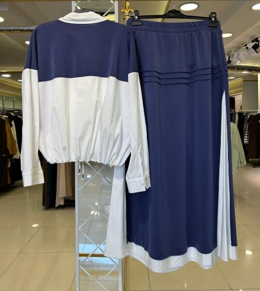 KONTRAST PARÇALI GÖMLEK ETEK TAKIM/ TIĞTRİKO