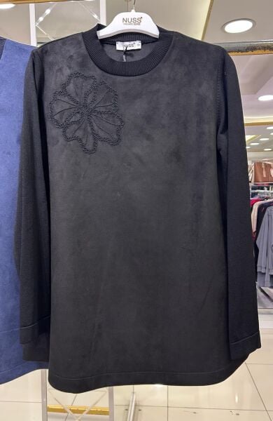 MERSERİZE KOMBİNLİ NUBUK KUMAŞ TUNİK/NUSS