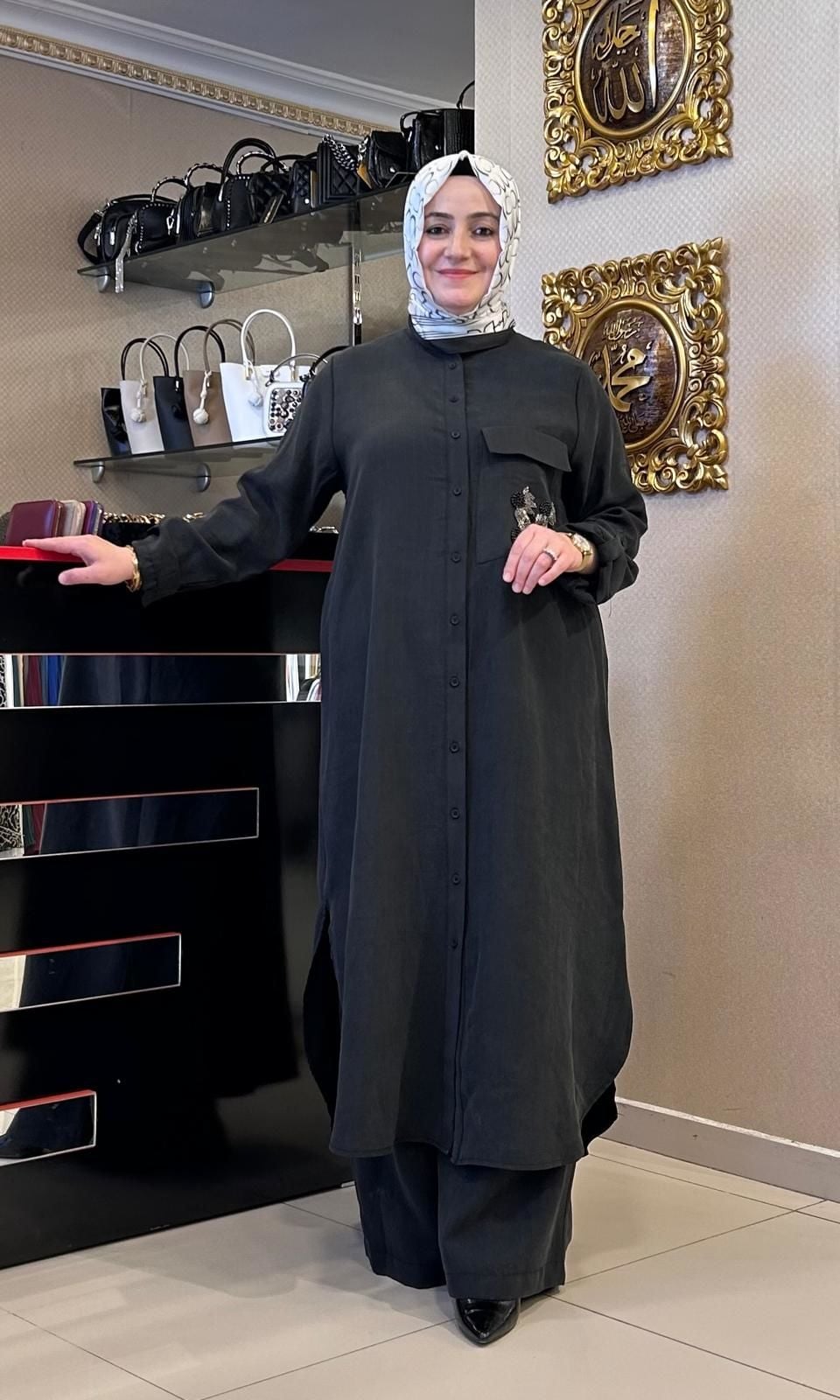 BONCUK İŞLEMELİ TENSEL TAKIM/NURCAN ÇETİN