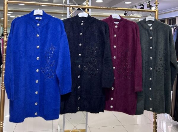 PUL İŞLEMELİ ÇITÇIT KAPAMA ANGORA HIRKA/NUSS