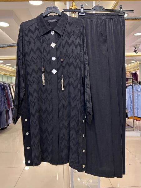 Büyük Beden Tesettür Lyocell Pantolonlu Takım/ BEHREM 35117