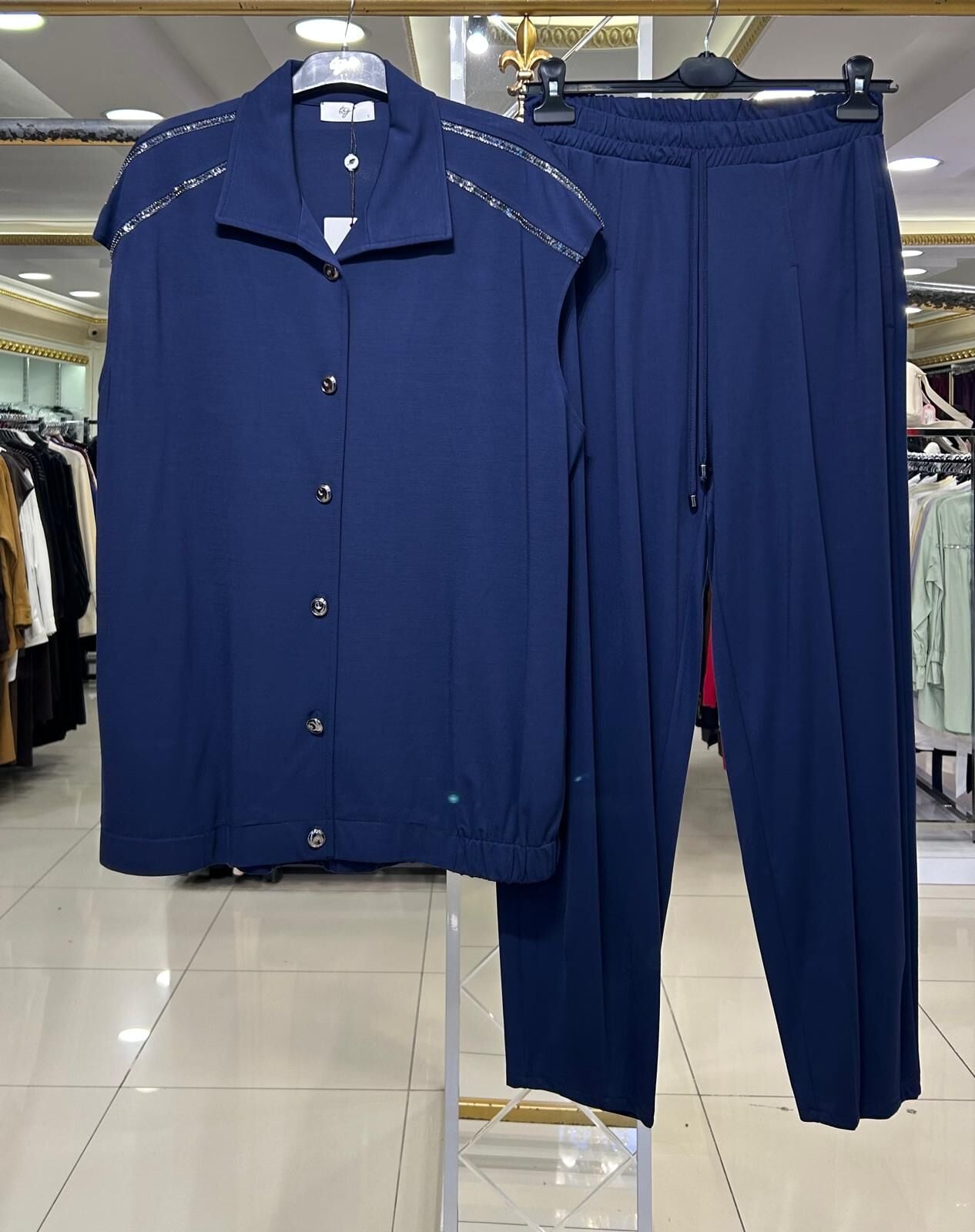 PUL ŞERİTLİ YELEK VE PANTOLON TAKIM/ TIĞTRİKO