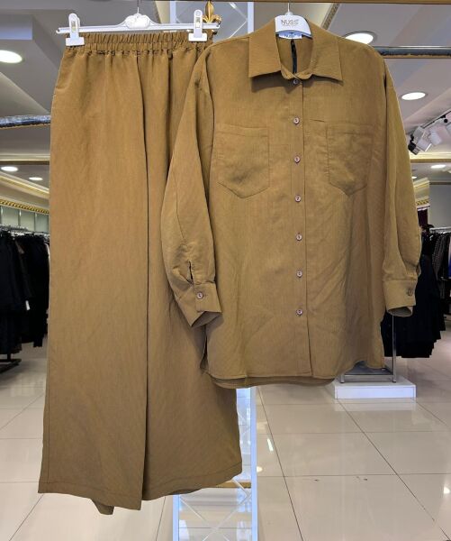 MODAL KUMAŞ GÖMLEK PANTOLON TAKIM/ NUSS