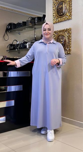 KOTON KUMAŞ DTY. POLO YAKA MODAL ELBİSE/TIĞTRİKO