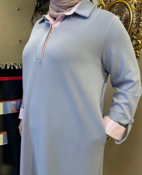 KOTON KUMAŞ DTY. POLO YAKA MODAL ELBİSE/TIĞTRİKO