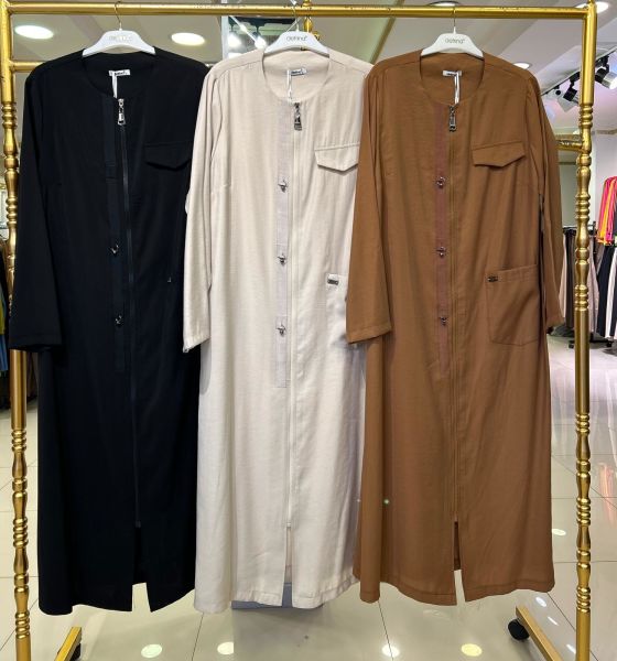 HALKA DETAYLI FERMUARLI CEKET