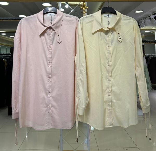 KUŞGÖZÜ DTY. KOL UCU BÜZGÜLÜ GÖMLEK/ TIĞTRİKO