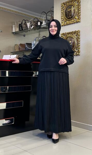 İPEK SATEN ETEK VE OYSHO BLUZ TAKIM/ TIĞTRİKO 