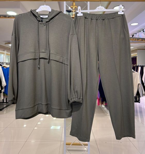 KAPÜŞON DTY. MODAL KUMAŞ PANTOLONLU TAKIM/NUSS