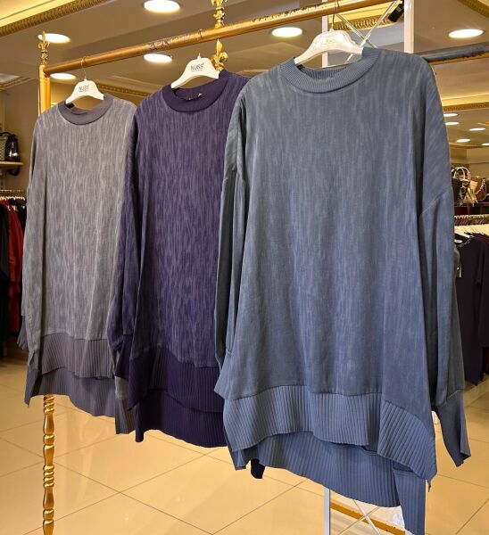 KENDİNDEN DESENLİ CUPRA TUNİK/ NUSS