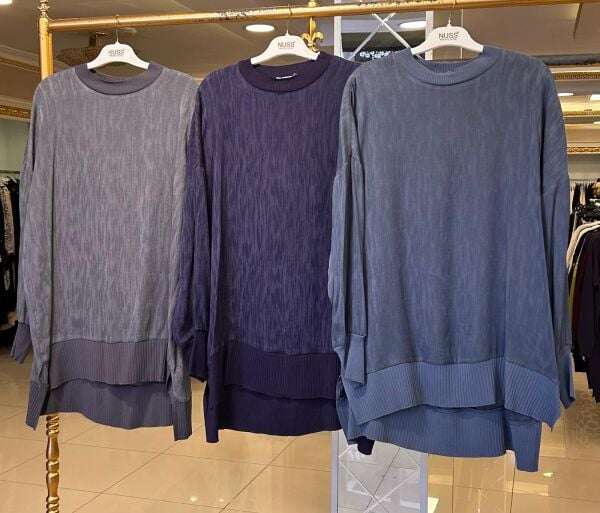 KENDİNDEN DESENLİ CUPRA TUNİK/ NUSS