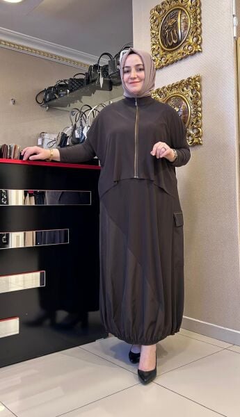 PARAŞÜT KUMAŞ DTY. ETEK BLUZ TAKIM/ NURCAN ÇETİN 