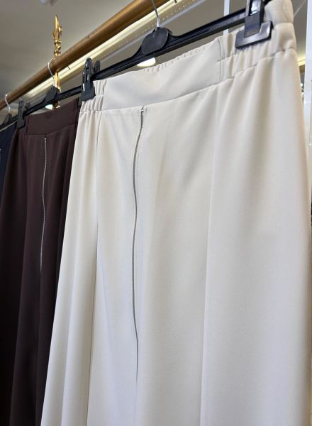 ÖNÜ FERMUARLI KAPALI YIRTMAÇ DTY. ETEK/GLARE