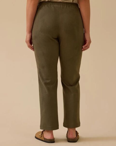 NUBUK KUMAŞ ASİMETRİK DESENLİ TUNİK PANTOLON TAKIM /SEÇİL