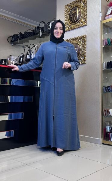 DİKİŞ DTY. FERMUARLI TENSEL KUMAŞ FERACE /ZERANAY