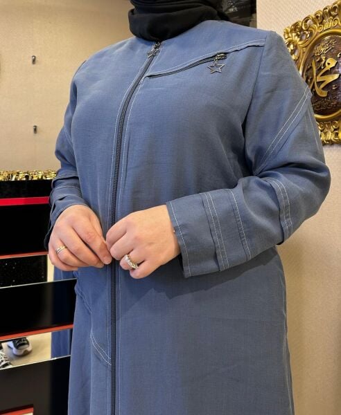 DİKİŞ DTY. FERMUARLI TENSEL KUMAŞ FERACE /ZERANAY