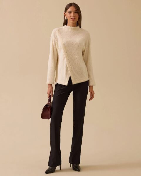 TAŞ DTY. SİMETRİK ANGORA KAZAK/ SEÇİL