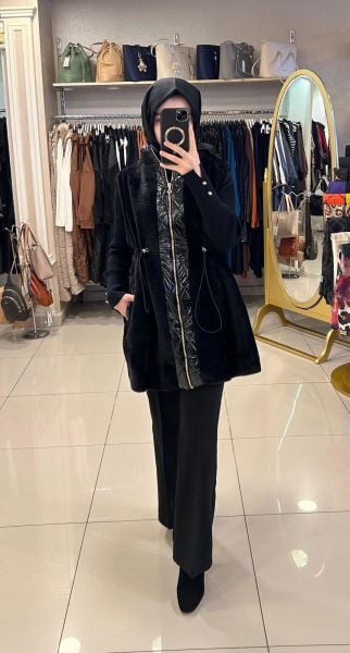 MONT KUMAŞ DTY. KAPÜŞONLU YUMOŞ YELEK /GHISA