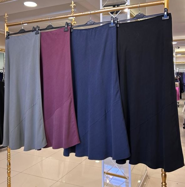 BELİ LASTİKLİ TENSEL KUMAŞ ÇAN ETEK/SENTEZ