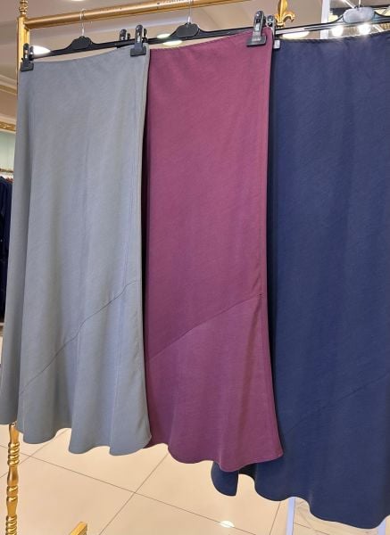 BELİ LASTİKLİ TENSEL KUMAŞ ÇAN ETEK/SENTEZ