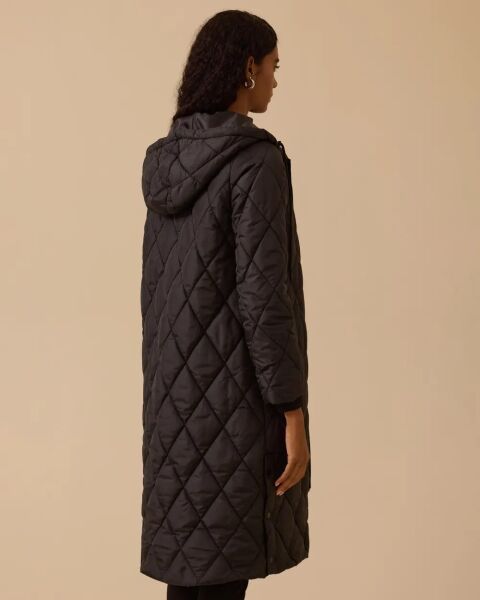 KAPÜŞONLU UZUN KAPİTONE ANORAK KABAN/ SEÇİL