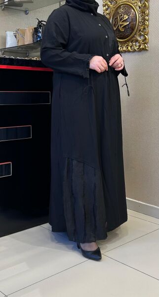 PARLAK TÜL KUMAŞ DTY. VİSKOZ ELBİSE /LISSMORE