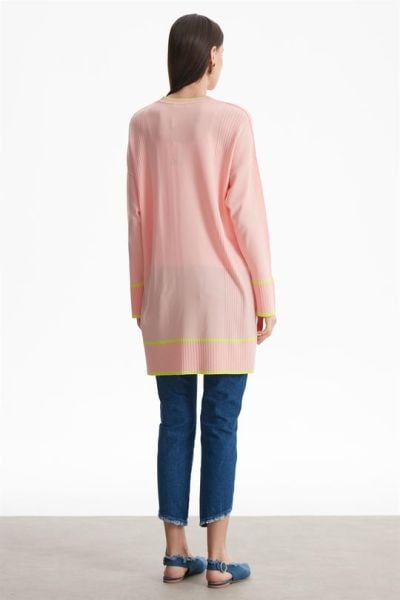 ÇİZGİ DETAYLI RAYON TUNİK POWDER