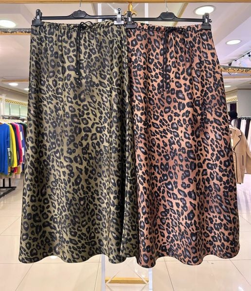 LEOPAR DESEN SATEN ETEK/SENTEZ
