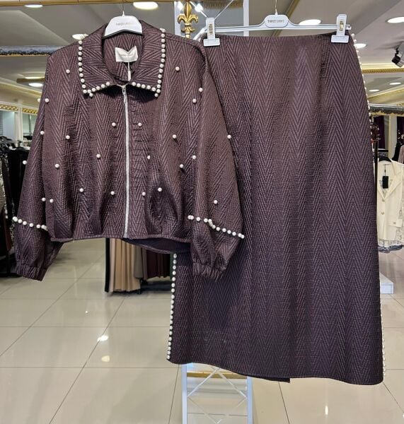 KABARTMA DESEN İNCİ DTY. ETEKLİ TAKIM/ THREE LIGHT