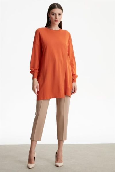 SIFIR YAKA KRUVAZE RAYON TUNİK